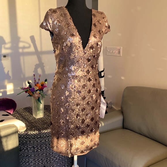 Gold Sequins Dress - Picture 1 of 8